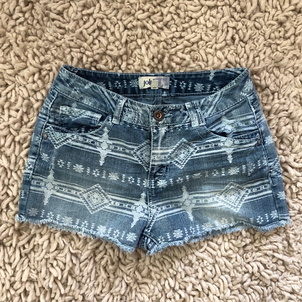 Jolt Jean Shorts Aztec print